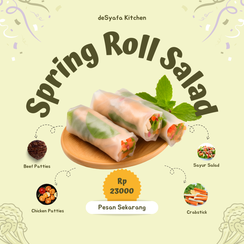 

Menu Sehat / Sarapan Sehat Spring Roll Salad