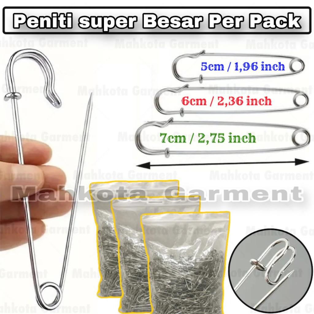1 Pack | Peniti Besar Jumbo Panjang 5cm 6cm 7cm | Aksesoris pakaian Tas Sepatu Topi | Aksesoris Hias