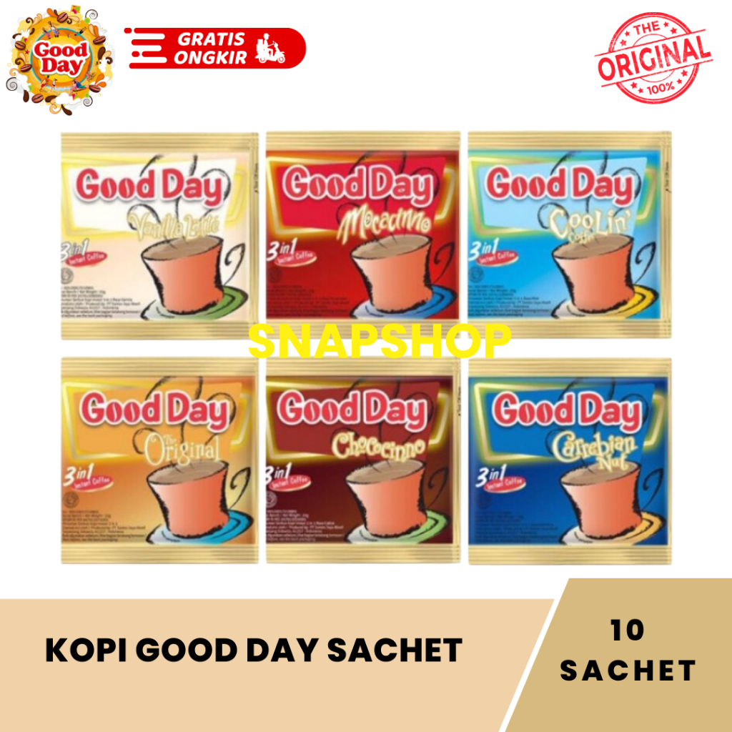 

MURAH COFFEE GOOD DAY 3in1 - KOPI INSTAN GOOD DAY 3in1 RENCENGAN