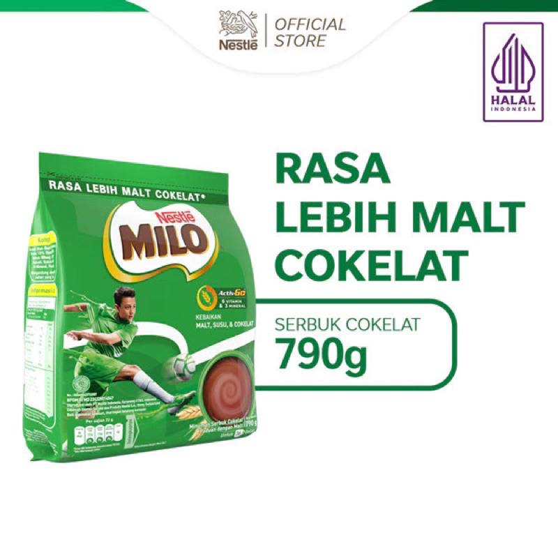 

MILO 3In1 / ACTIVE-GO Susu Coklat Pouch 790 gram