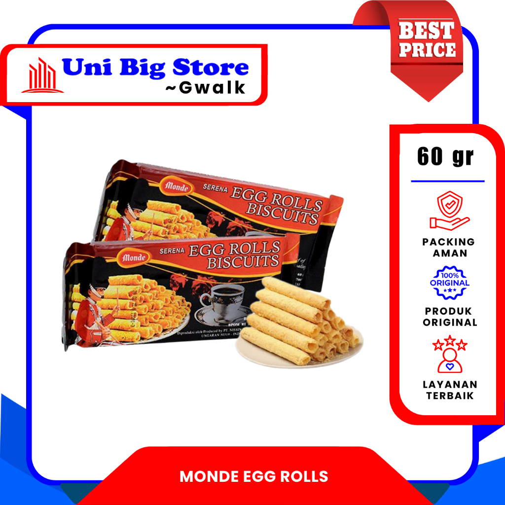 

BISCUIT MONDE EGG ROLLS ORIGINAL QUALITY - 60 gr