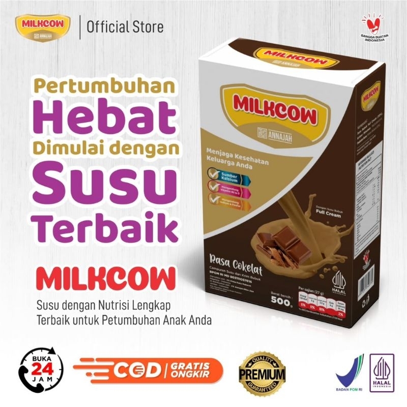 

BgKr Milkcow Susu Bubuk Susu Penggemuk Anak Dan Dewasa 500GR RASA COKLAT ( PROMO )