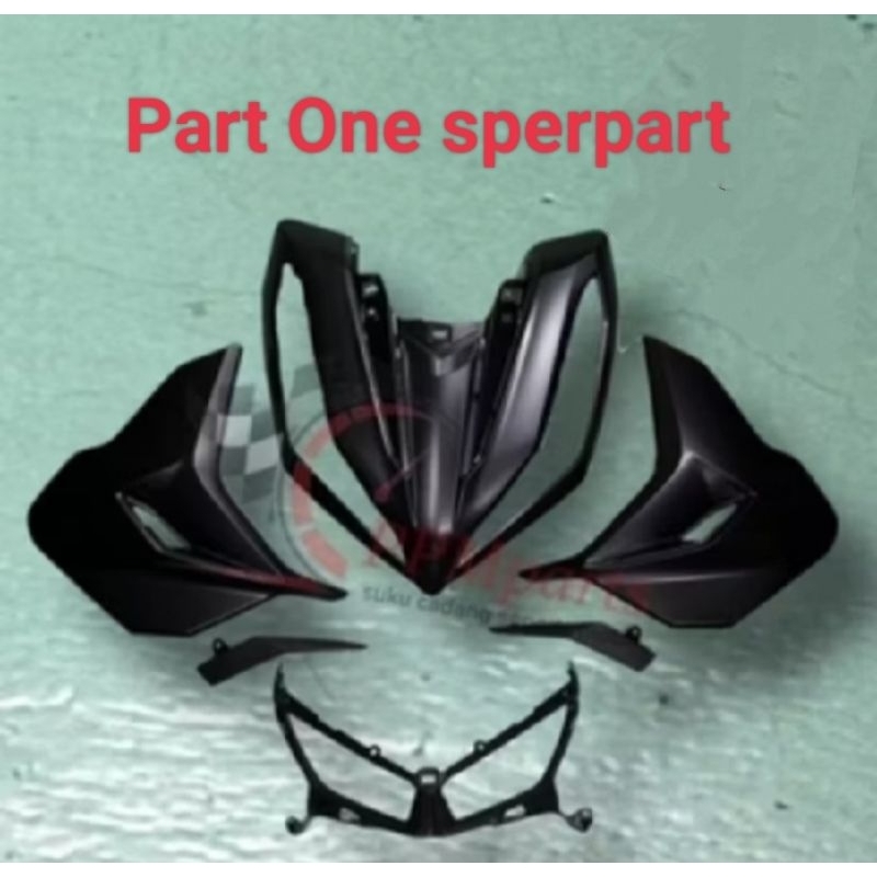 body set depan tameng Lampu Vario 125 new gen 2 K2V  warna HITAM DOF