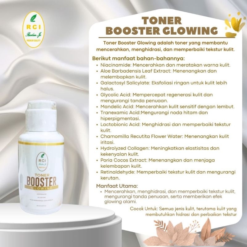 TONER BOOSTER GLOWING RCI SKINCARE Menghidrasi Wajah