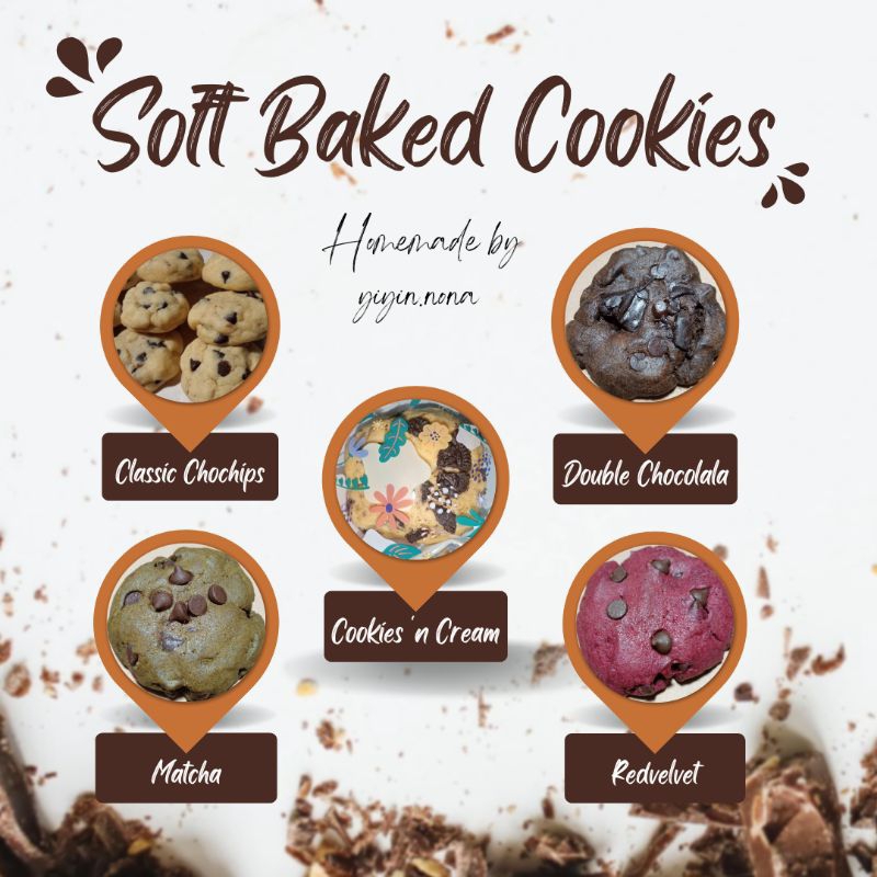 

Soft Baked Cookies by Yiyin.Nona (Minimal Order 4)