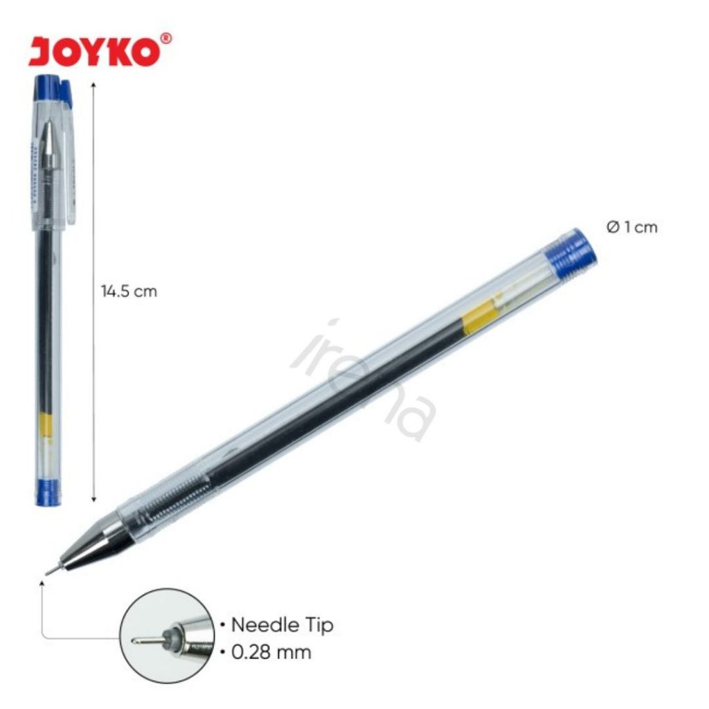 

Joyko Gel Pen GP-266 I Tech 2 0.28mm (Black) / Pulpen Gel Warna Hitam Murah Berkualitas