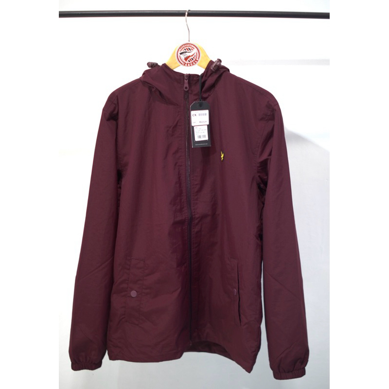 Lyle & Scott Zip Through Hooded Jacket Burgundy Original - BNIPWT