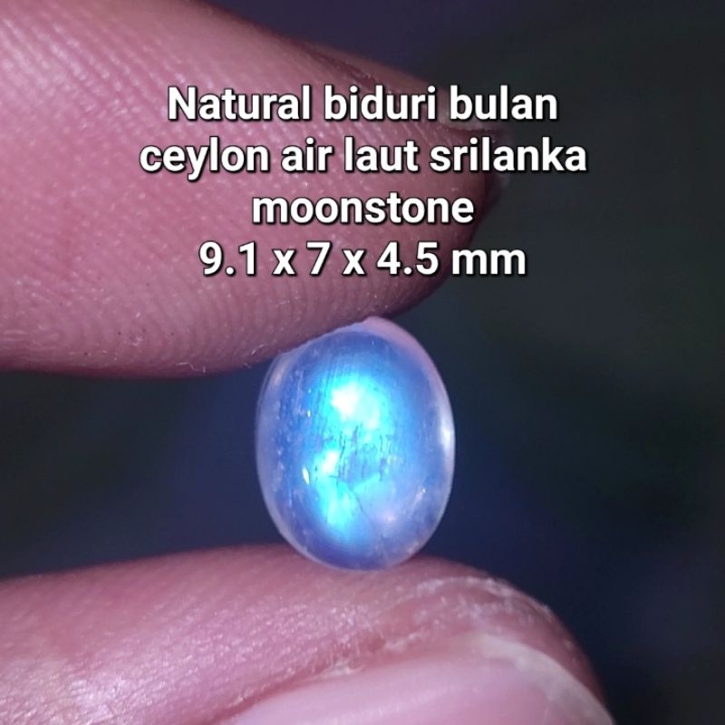 Batu biduri bulan ceylon natural moonstone air laut