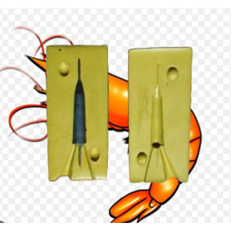 cetakan timah pancing udang  7 gram