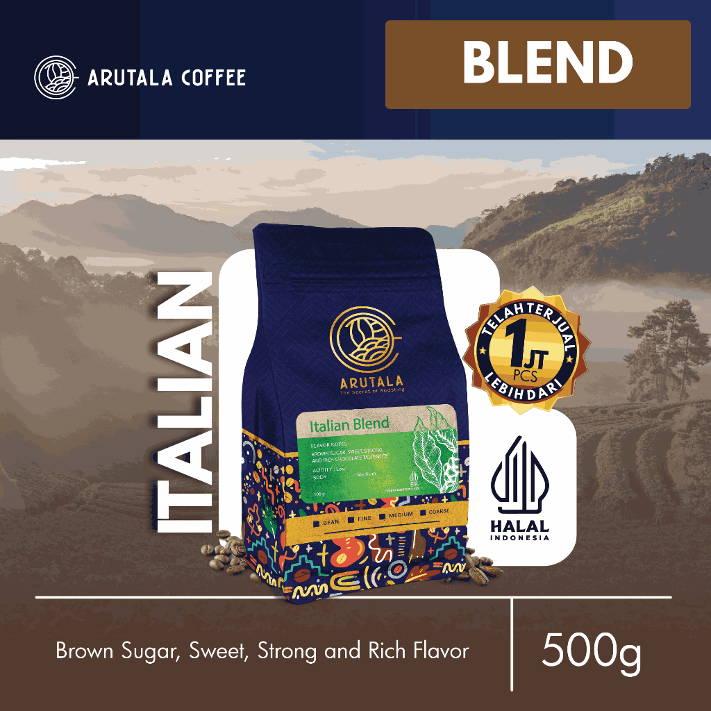 

ARUTALA Kopi Italian Blend for Espresso 500 Gram