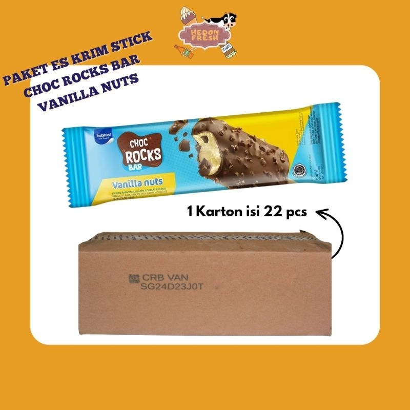 

Paket Es Krim Stick Indofood Choc Rocks Bar Vanilla Nuts
