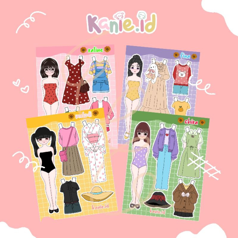 BONGKAR PASANG KERTAS / BAJU-BAJUAN / PAPERDOLL / MAINAN JADUL KERTAS