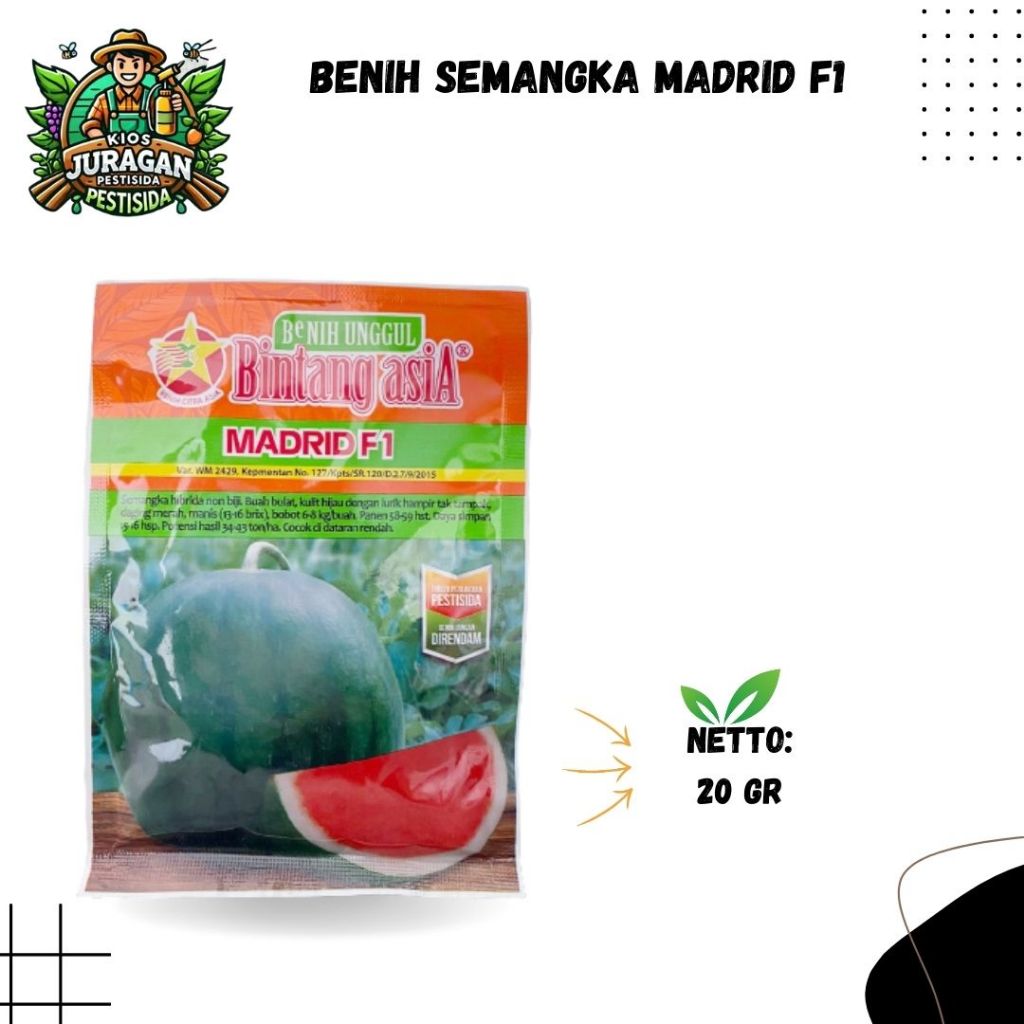 BENIH SEMANGKA MADRID F1 20 GRAM BINTANG ASIA