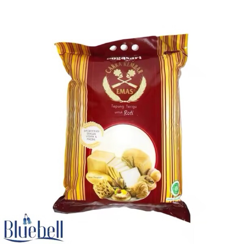 

Tepung Terigu Cakra Kembar Emas untuk Roti 5 Kg