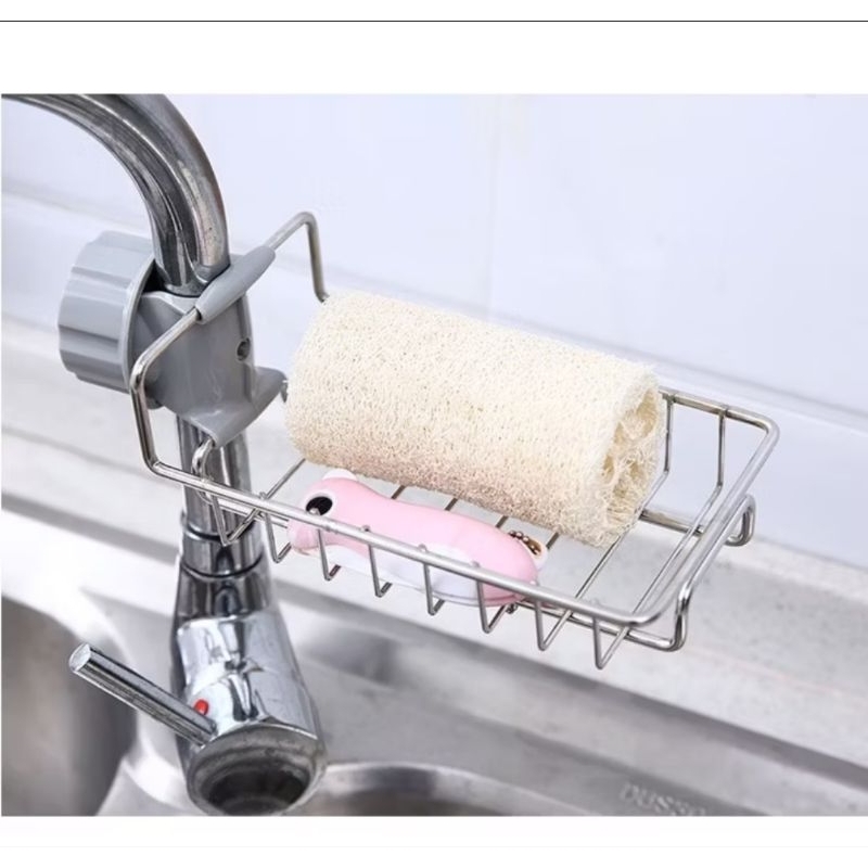 Rak Wastafel stainless tanpa paku/ rak Wastafel murah/ tempat sabun cuci piring/ pengering wastafel/