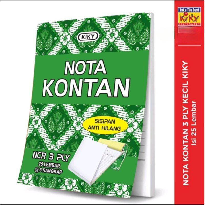 

nota kontan kiky 3ply 1pak isi 10pcs isi 25lembar