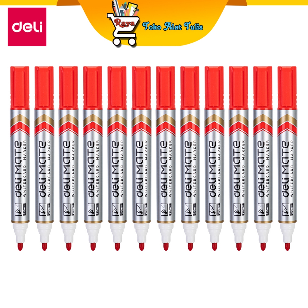 

Deli Spidol Papan Tulis Whiteboard Marker 2.0mm U00340 RD