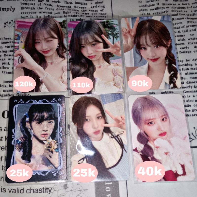 PHOTOCARD/PC IVE WONYOUNG LIZ GAEUL