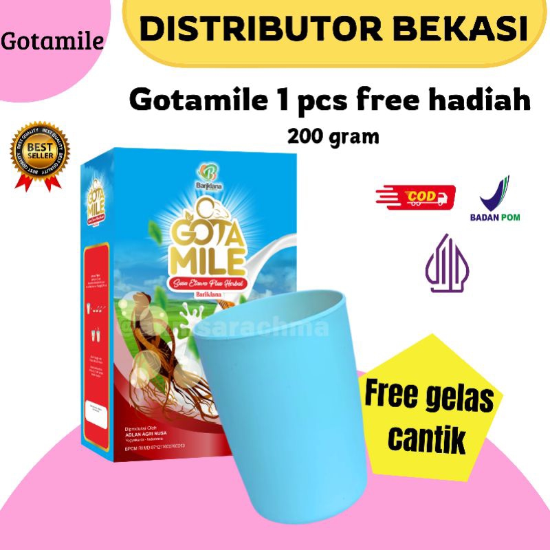 

[Free hadiah] Gotamile susu etawa plus gingseng, untuk kesehatan tubuh pada pria, kamasan 200 gram - bariklana