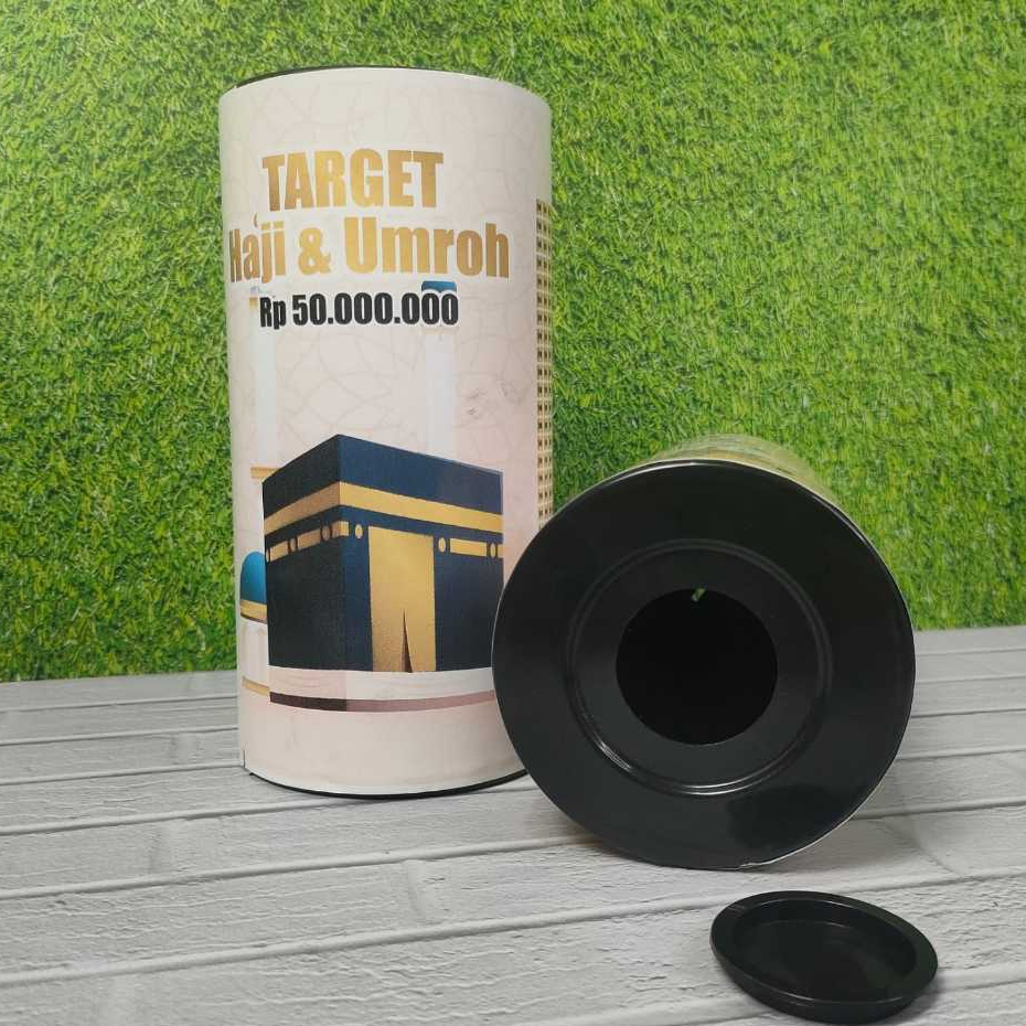 Celengan Kabah Buka Tutup Permanen target 50 juta 50k Tempat Penyimpanan Uang Premium Souvenir Haji