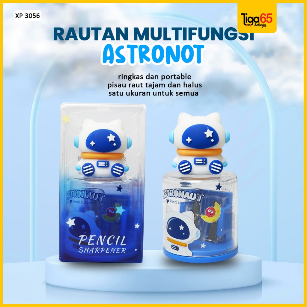 

Serutan Pensil Lucu / Rautan Pensil (Satuan) / Peraut Karakter Astronot / Serutan XP 3056