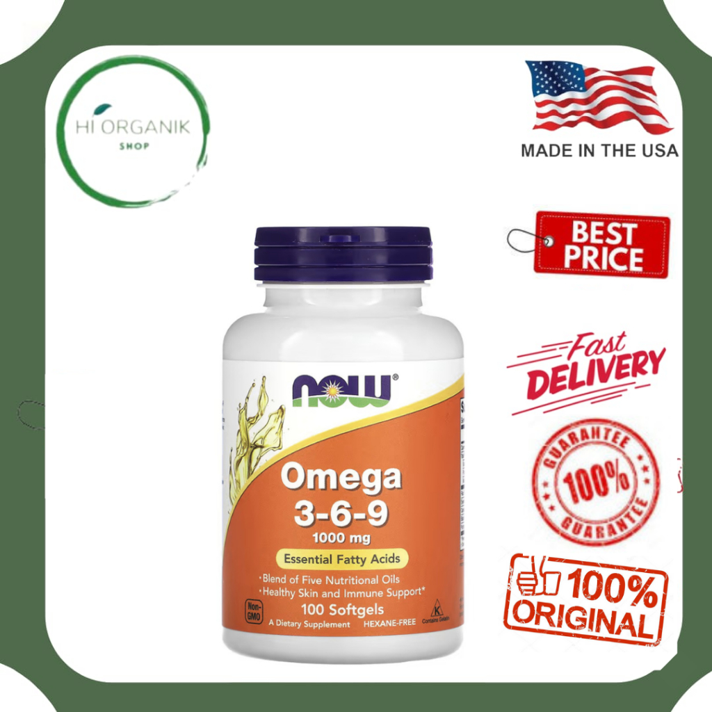 Now Foods Omega 369 3 6 9 omega 3-6-9 1000 mg 100 Softgel