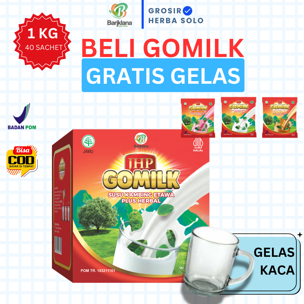 

[ BISA COD + GARANSI ] [ BELI 1 GRATIS JAHE ] [ BELI 3 GRATIS MADU ] Gomilk Susu Kambing Etawa Plus Herbal Penambah Nafsu Makan mAKAN