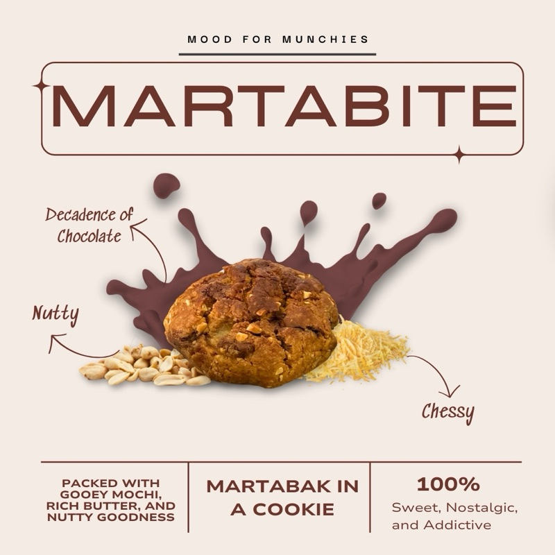 

Soft Thick Premium Cookie Mochi Martabak Keju Susu Coklat Kacang NYC Levain Style Tebal Lumer Classic Martabite - Moodchies