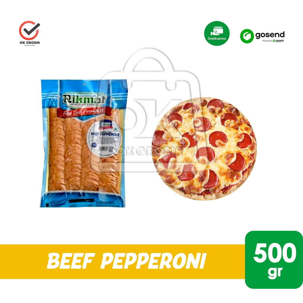 

Sosis Pepperoni Beef Slice Nikmat Sosis Bulat untuk Pizza 500gr (KHUSUS INSTANT)