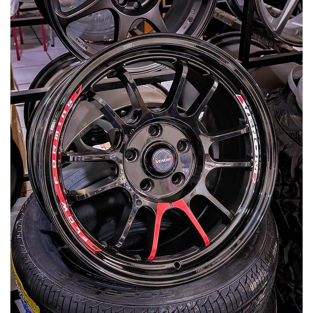 VELG MOBIL VENOM RH RING 17 PCD 5X114,3 UNTUK CRV RUSH CAMRY INNOVA DLL