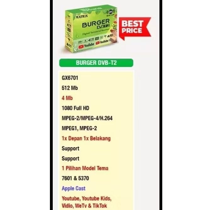 Setbox Matrix hijau,,