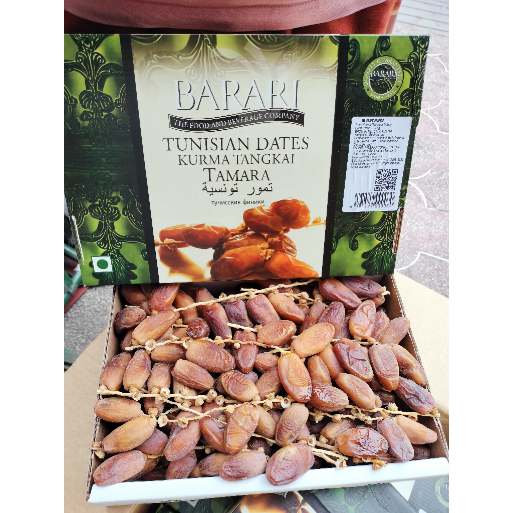 

Kurma Tunisia Tangkai Barari 2kg Fresh Kuram Premium Promil BPOM Asli Penuh Nutrisi Barari King Algerian Palmfrutt BAM Exp 2026