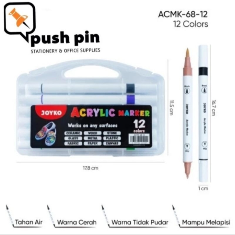 

Joyko Acrylic Marker ACMK -68-12