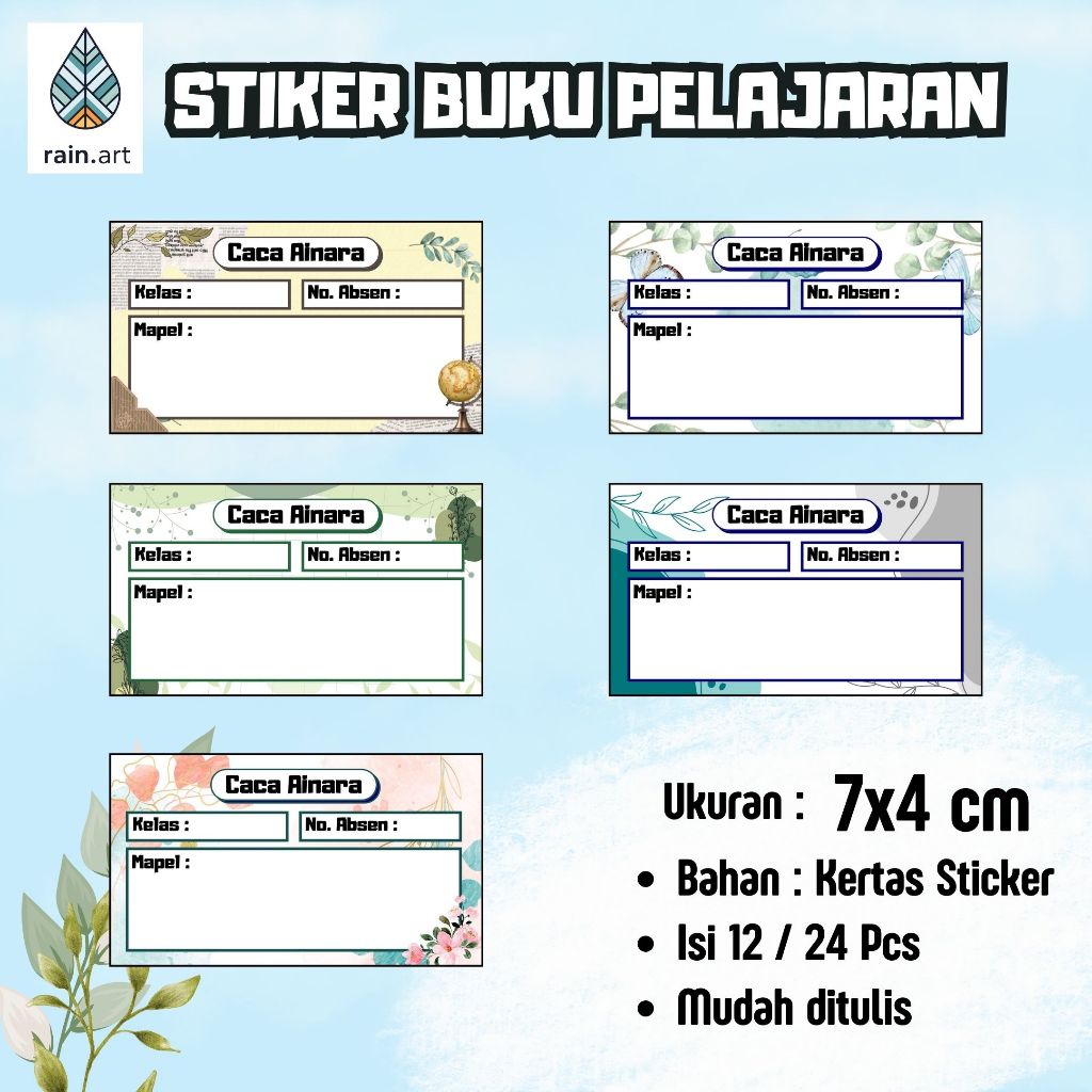 

STIKER BUKU PELAJARAN MOTIF (ISI 24)
