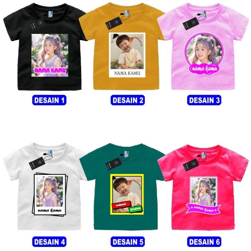 KAOS ANAK SABLON FOTO CUSTOM