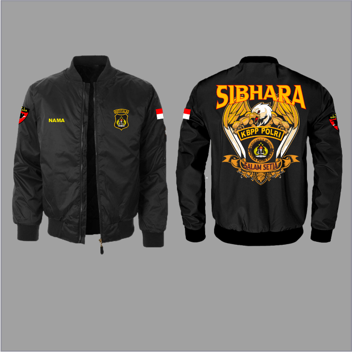 jaket sibhara bomber terbaru/kbpp polri