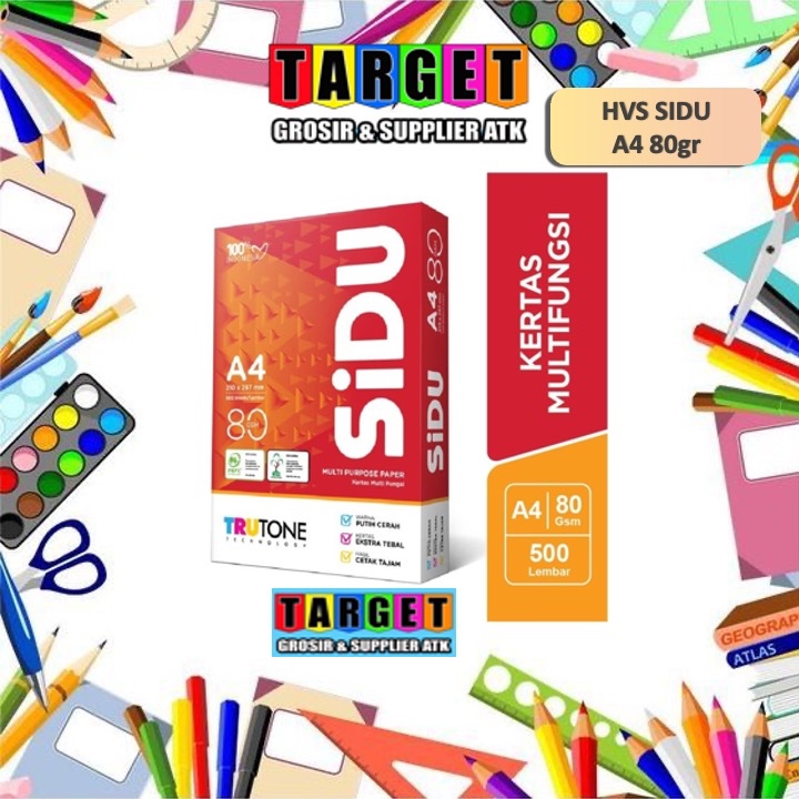 

Kertas HVS SIDU A4 F4 / KERTAS SIDU / KERTAS Print Fotocopy (Setara Paper One)