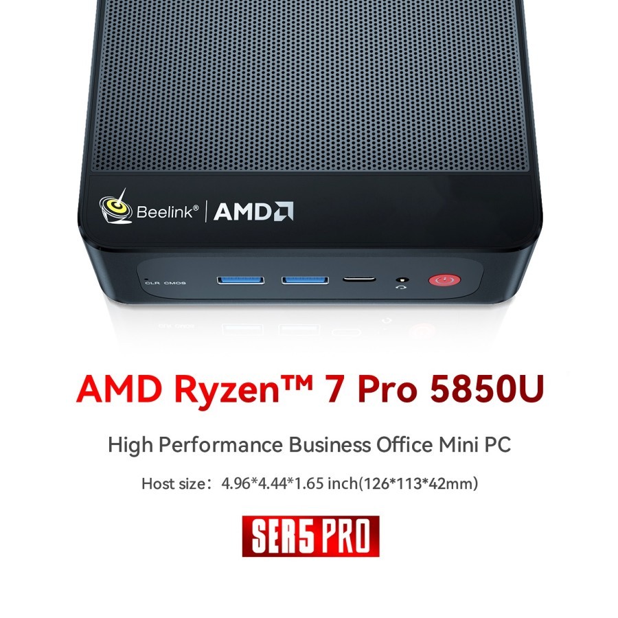 MINI PC Beelink SER5 Pro AMD Ryzen7 5850U HDMI DP Windows 11 Pro