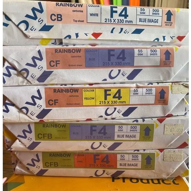 

Rainbow Kertas NCR F4 55gsm 215x330mm