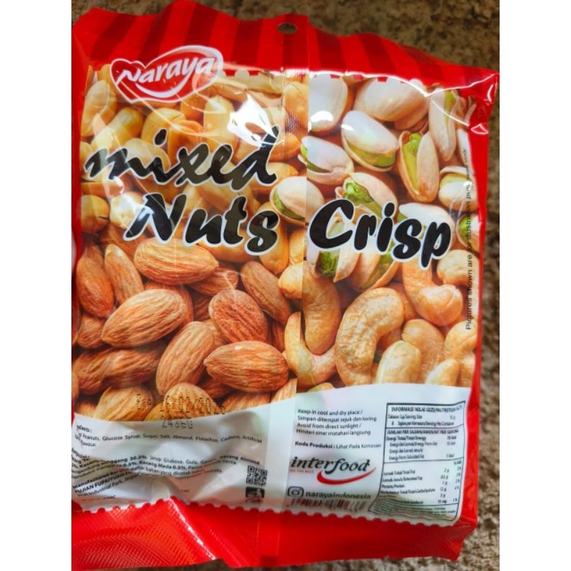 

Naraya Mixed Nuts Crisp Enting Enting Gepuk Kemasan 120 Gram