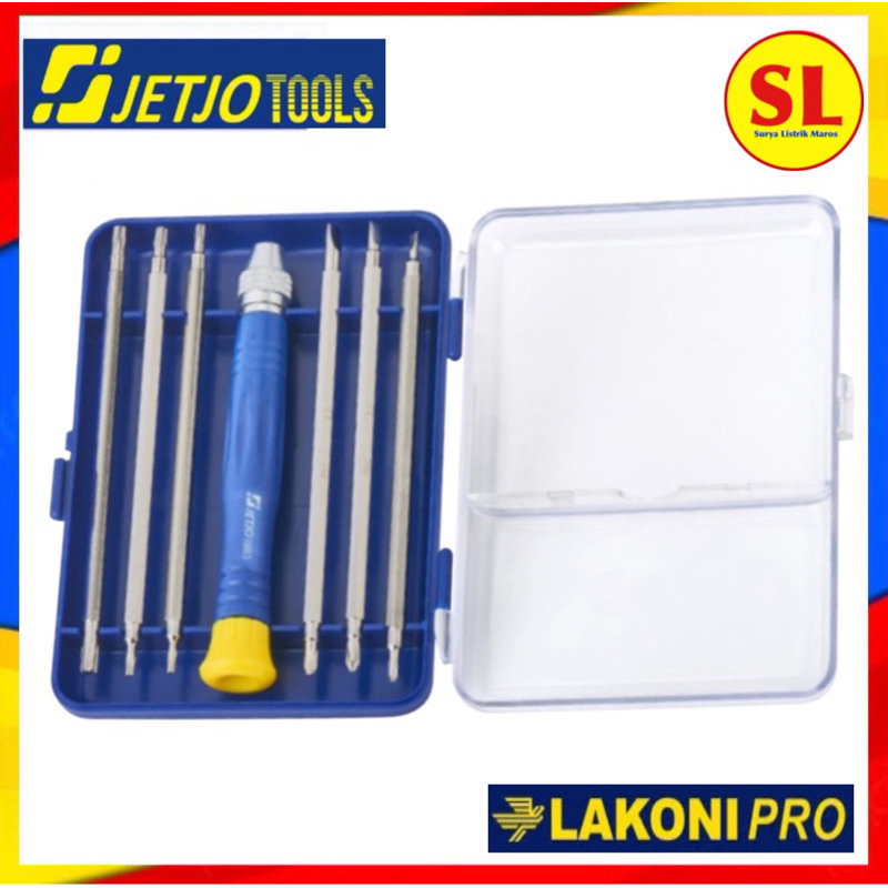 LAKONI PRO OBENG SET PRESISI 12 IN 1 / 701033 JETJOTOOLS OBENG SET