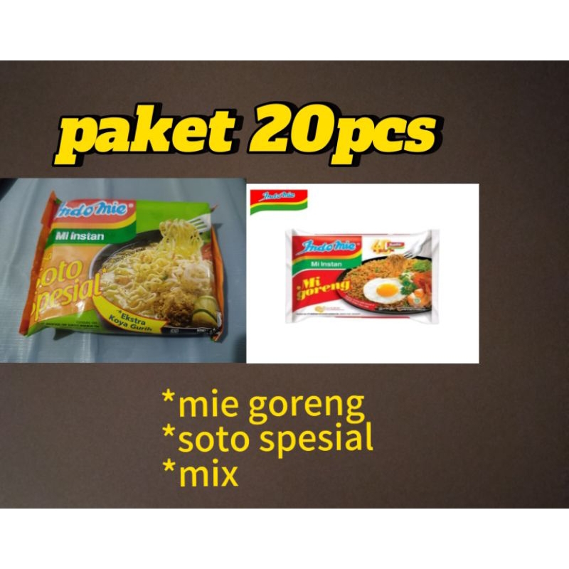 

paket 20pcs indomiee bisa mix