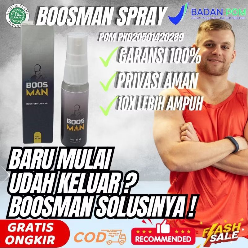 BOOSMN OBAT OLES SPRAY STAMINA PRIA HERBAL BPOM ORIGINAL