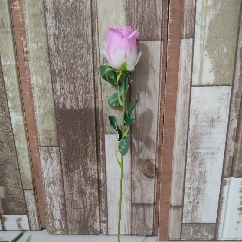 Mawar Gradasi Ungu Pink Muda Bunga Artifical Bunga Palsu