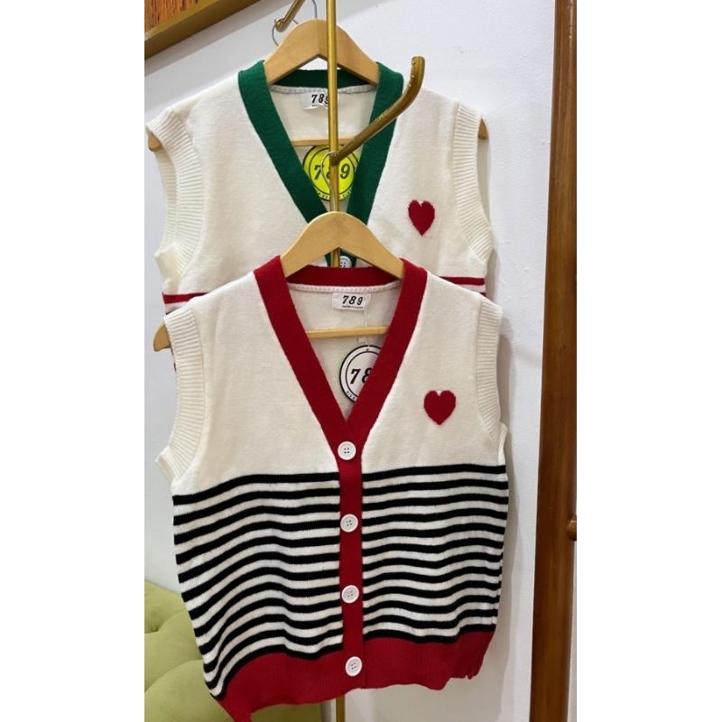Vest Rajut Wanita motif Salur BKK