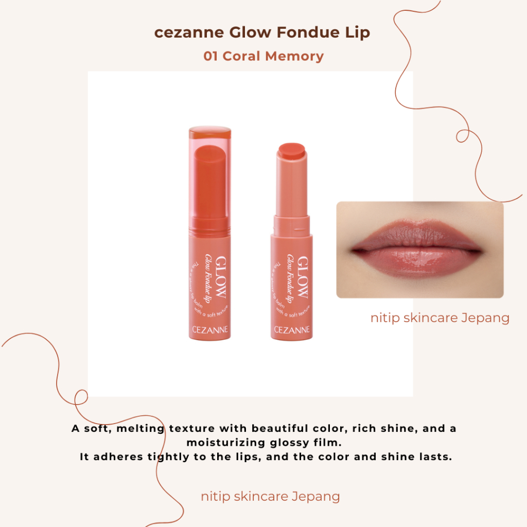 PO jepang -- cezanne Glow Fondue Lip original cezanne