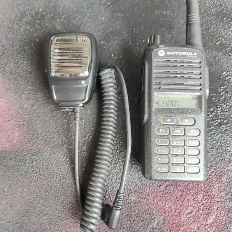 Radio ht motorola cp1660 vhf bekas mulus bonus extra mic