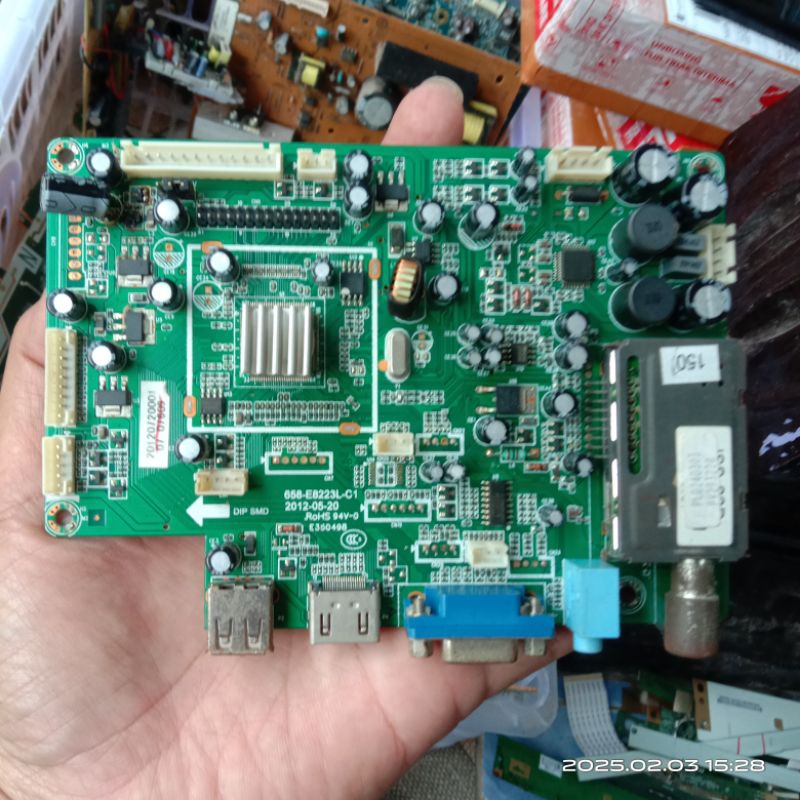 MB mobo mainboard mesin tv Polytron PLD 24D303 PLD24D303 original copotan