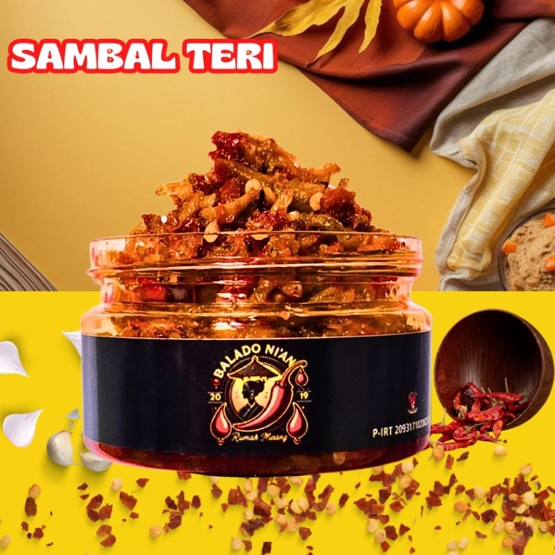 

Promo 7.7 Sambal Teri Balado Pedas / Sambal Viral / Sambal Cumi / Balado Cumi / Sambal Daging Wagyu