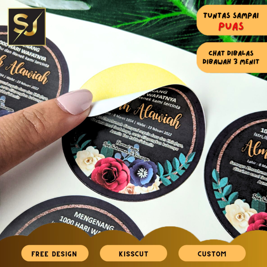 

Sangjaya Sticker Label Bulat Mengenang Wafatnya Stiker Tahlil Mengenang Tahlilan